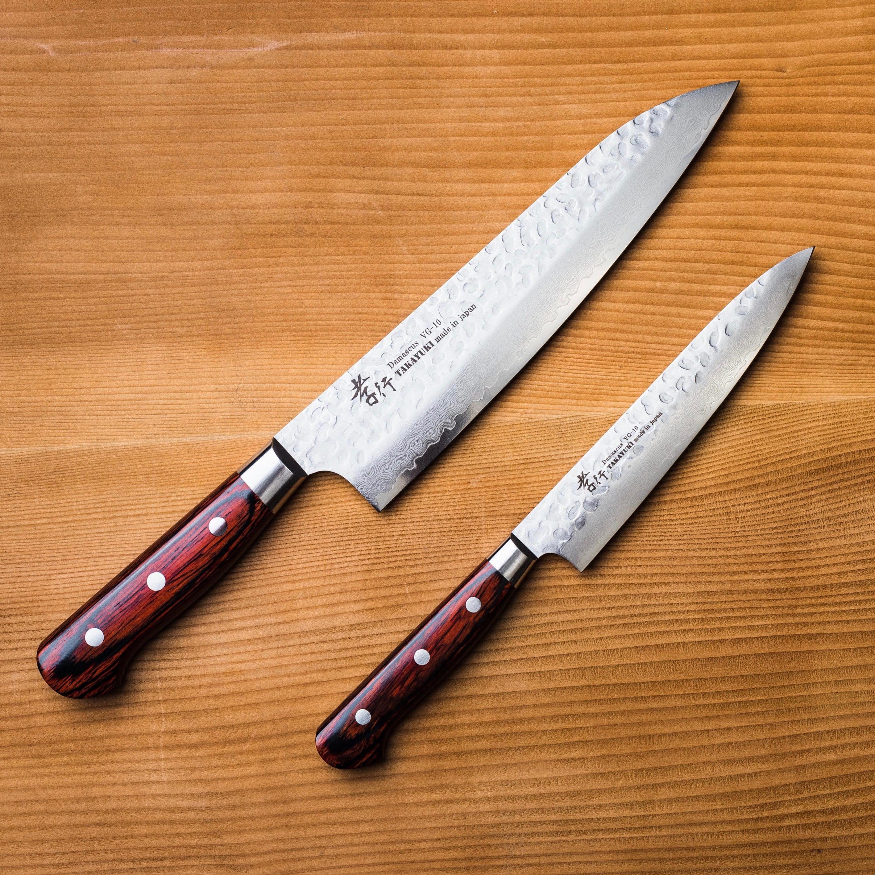 Sakai Takayuki 33 Layer Damascus Two Piece Set with Petty – Chubo