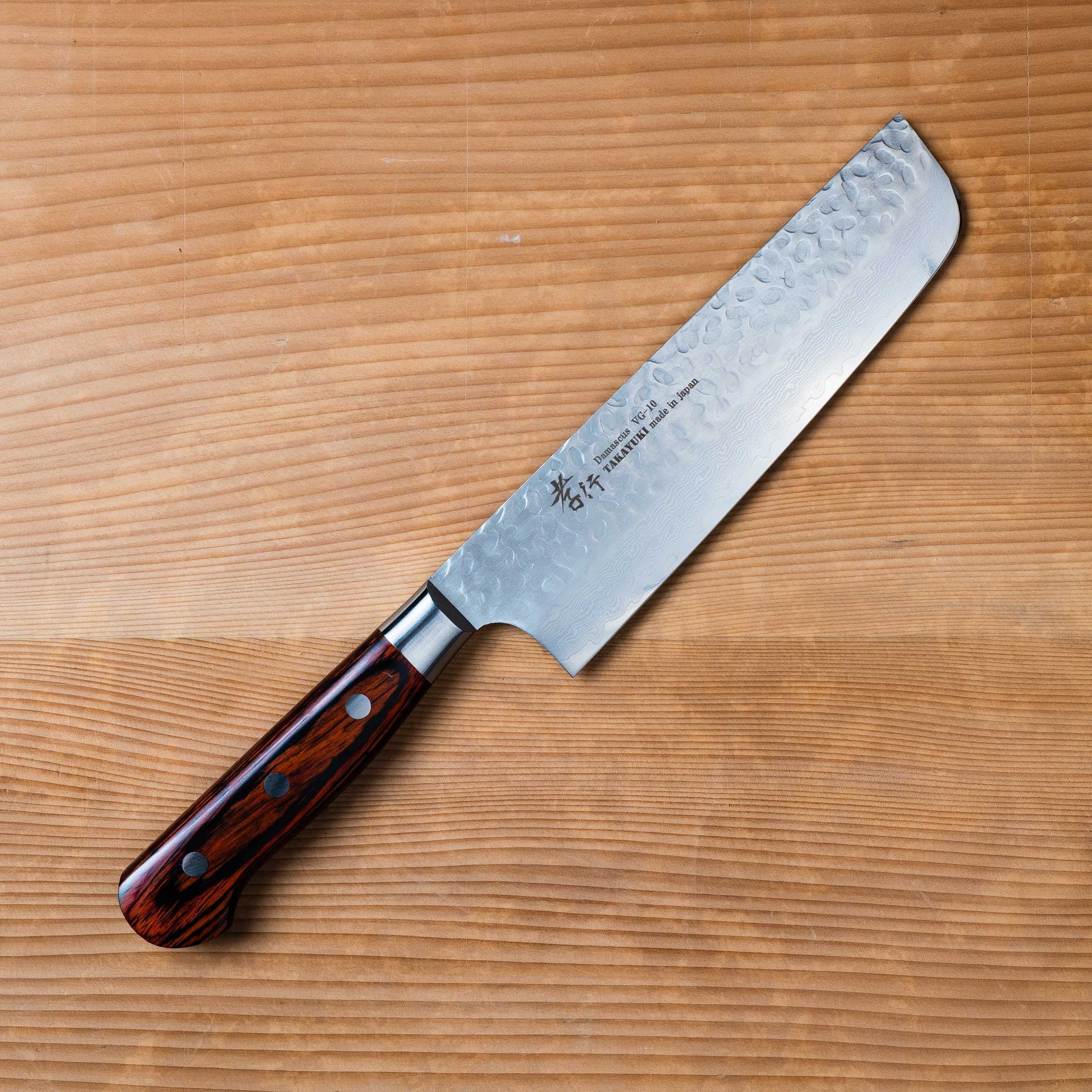 Sakai Takayuki 33 Layer Damascus Nakiri 165mm (6.5) - Japanese Chef Knives