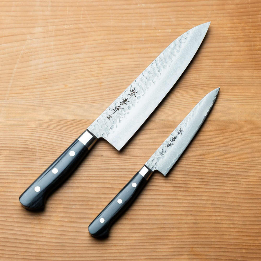 Sakai Takayuki 17 layer Damascus Two Piece Set