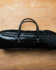 Black Synthetic Leather Knife Bag