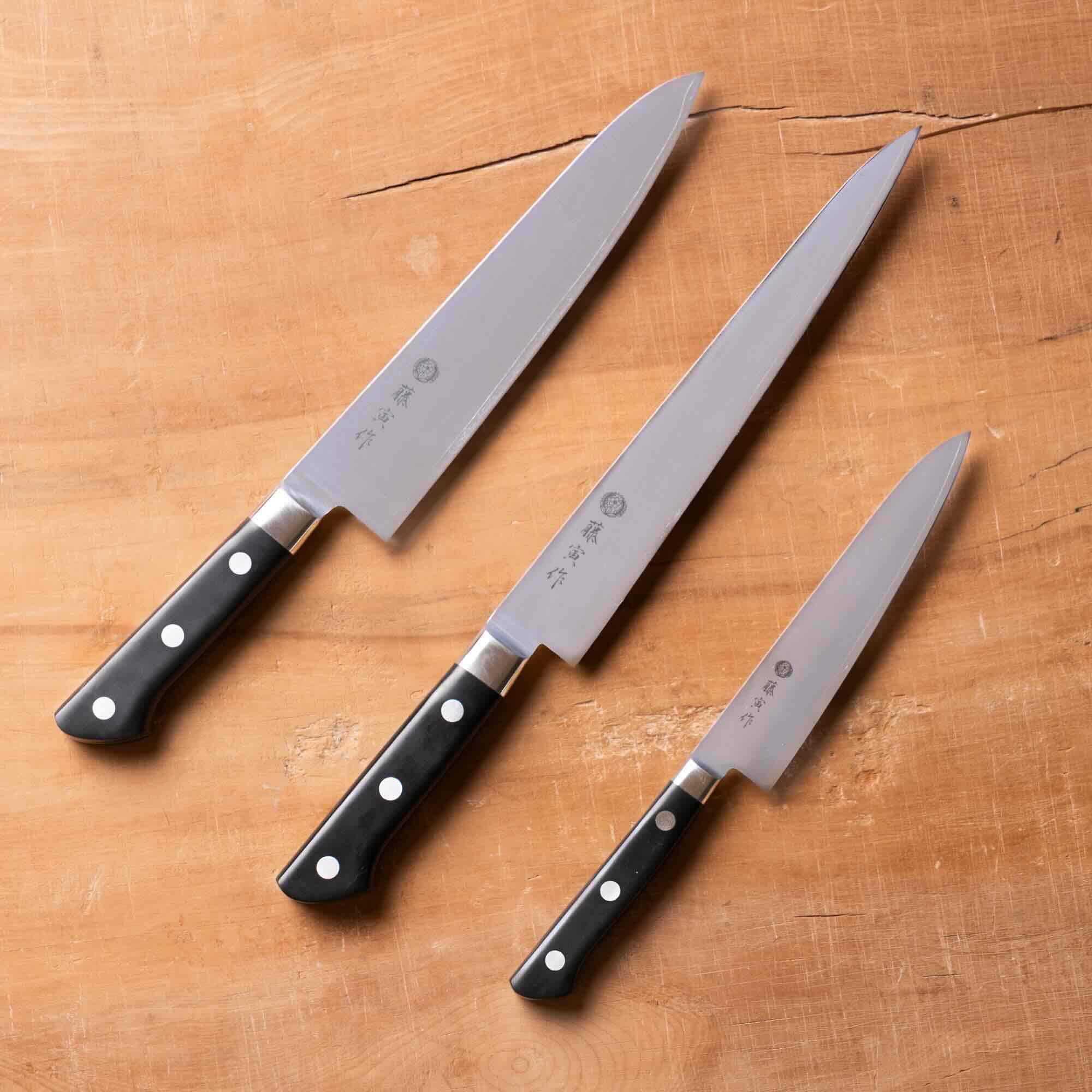 Tojiro DP Three Piece Set with Sujihiki - Chubo Knives
