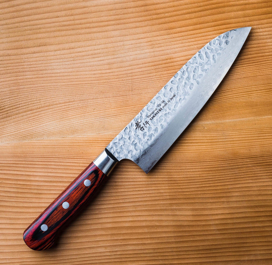 Sakai Takayuki 33-Layer Damascus Gingami No.3 Japanese Chef's Santoku Knife  180mm