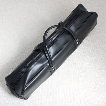 Black Synthetic Leather Knife Bag