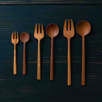 Wooden Spoon and Fork Set - 6 pc